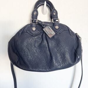 Marc By MARC JACOBS Classic Q Standard Supply Groove Navy Blue Satchel Bag